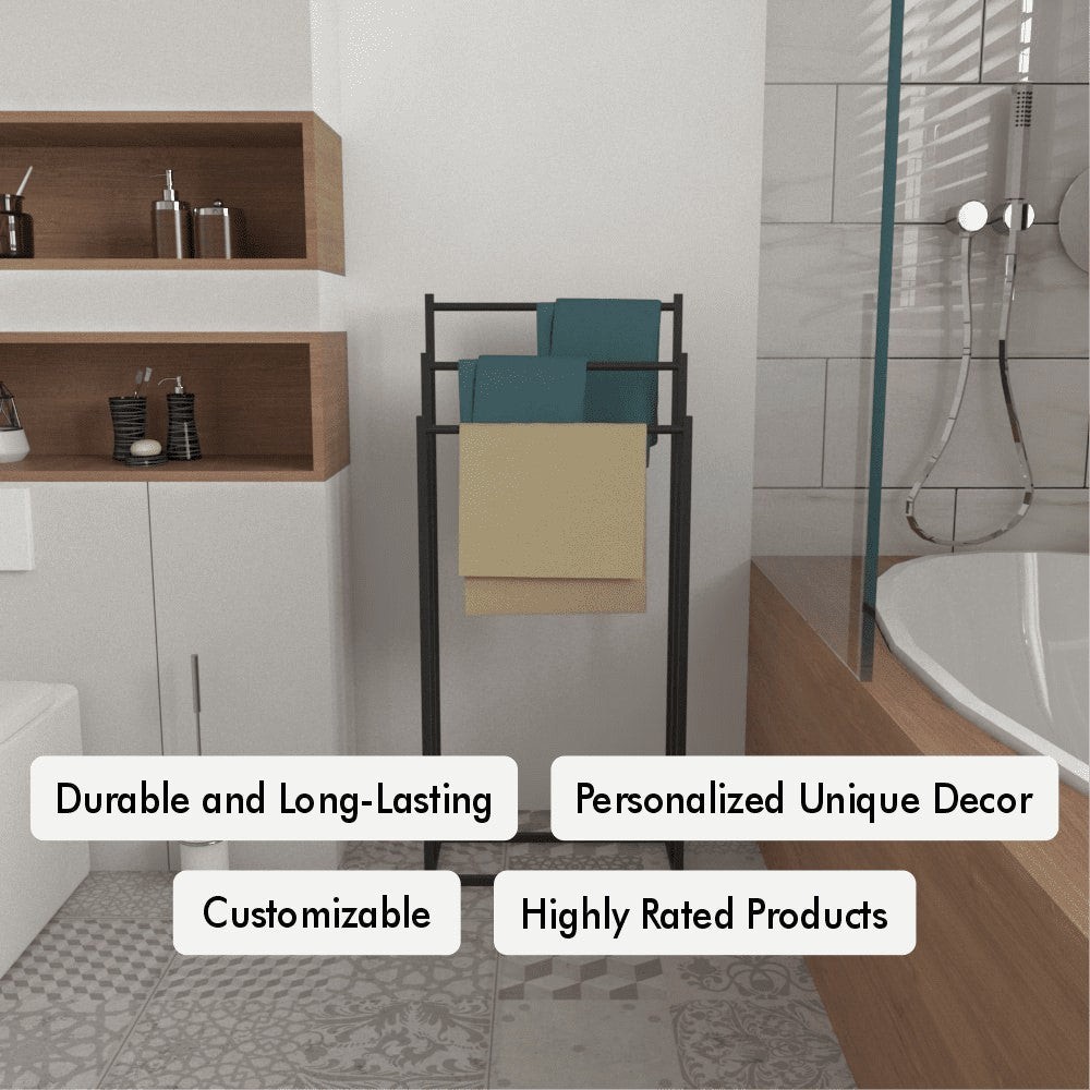 Free Standing 3-Tier Swimming Pool Towel Rack from VITAHOME DESIGN LLC