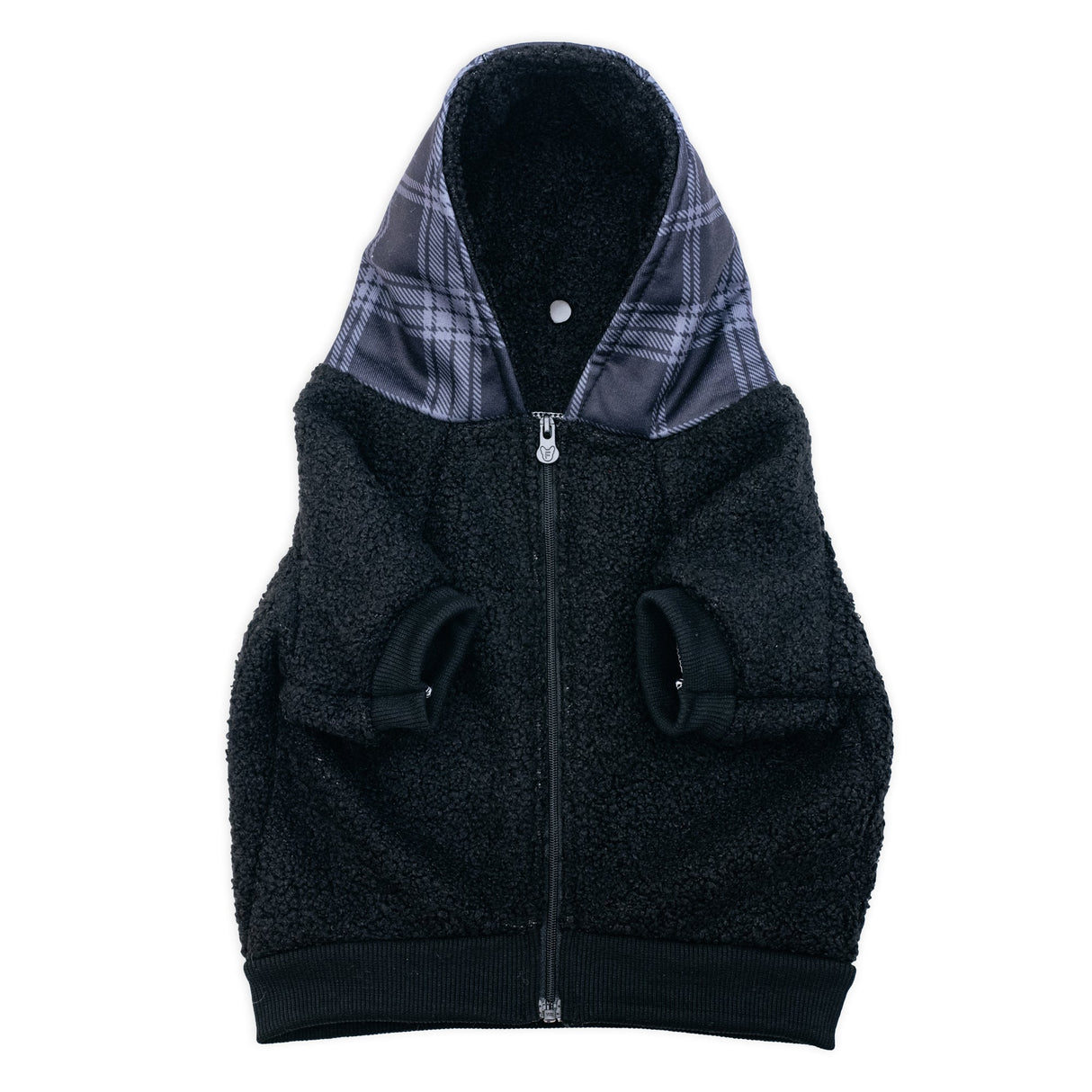 Frenchie Dog Hoodie - Black Plaid from Frenchie Bulldog