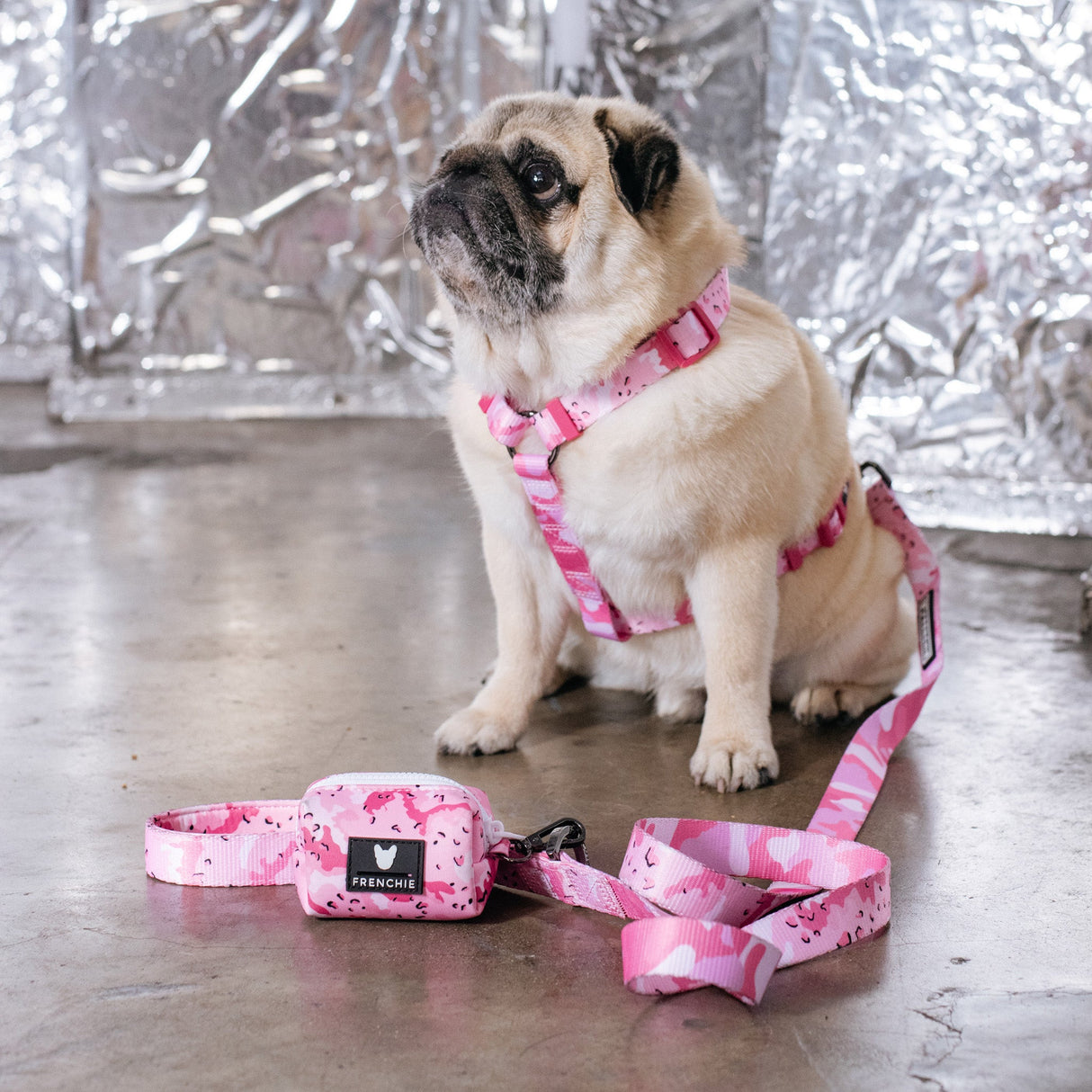 Frenchie Poo Bag Holder - Desert Camo (Pink) from Frenchie Bulldog