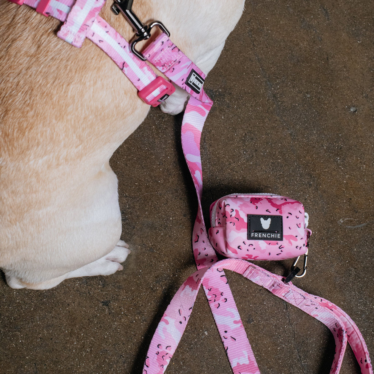 Frenchie Poo Bag Holder - Desert Camo (Pink) from Frenchie Bulldog