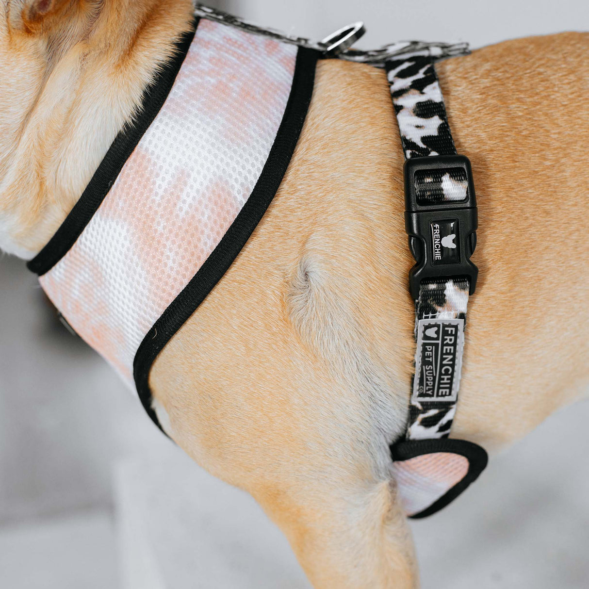 Frenchie Duo Reversible Harness - Earthy Tie Dye from Frenchie Bulldog