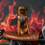 Frenchie Duo Reversible Harness - Flames (Orange) from Frenchie Bulldog