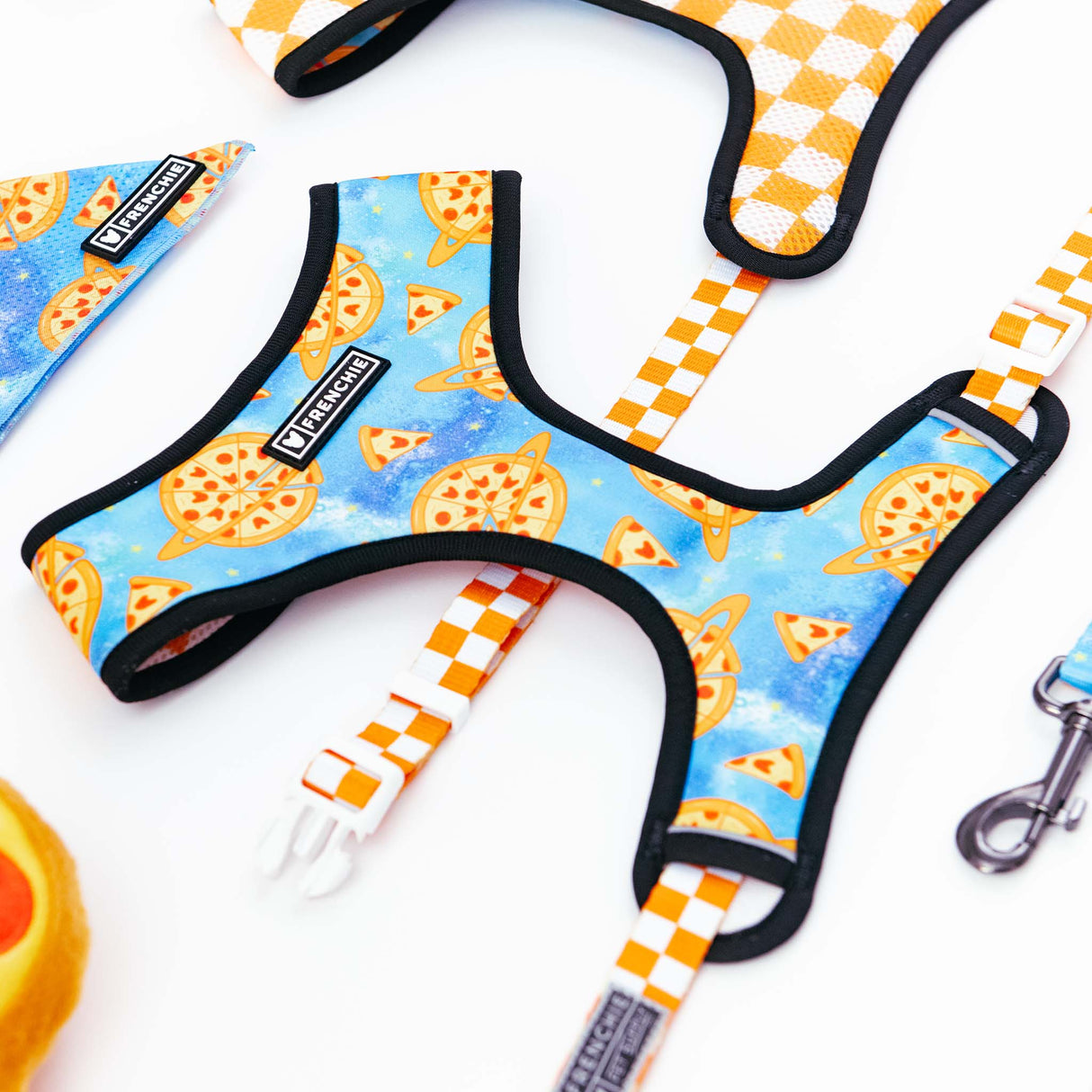Frenchie Duo Reversible Harness - Galaxy Pizza from Frenchie Bulldog