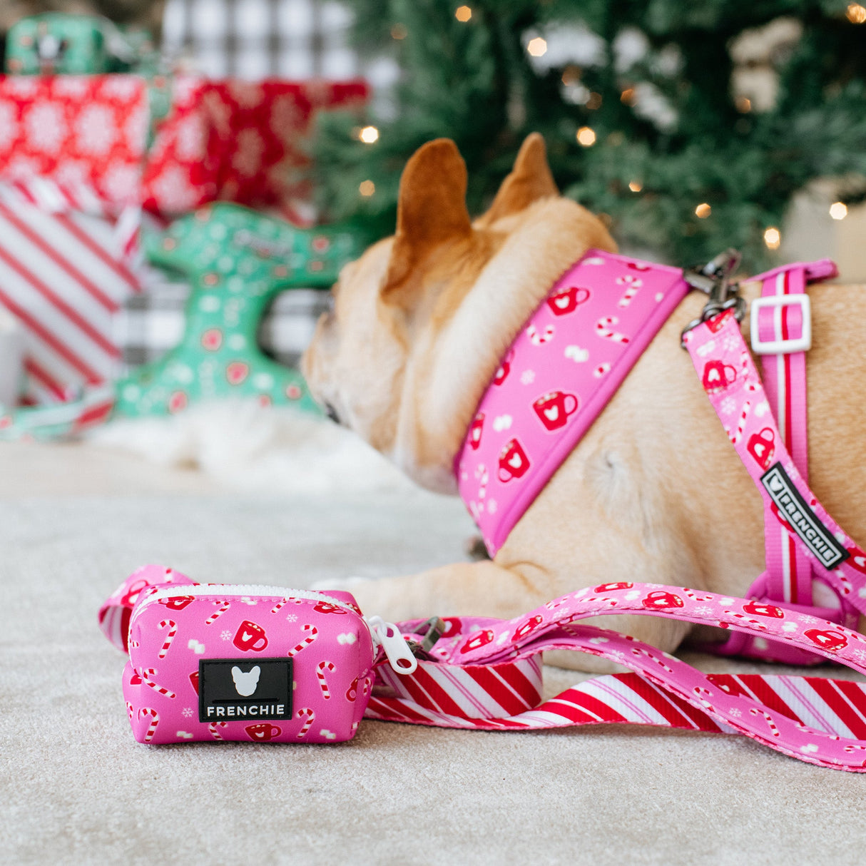 Frenchie Poo Bag Holder - Hot Cocoa (Pink) from Frenchie Bulldog