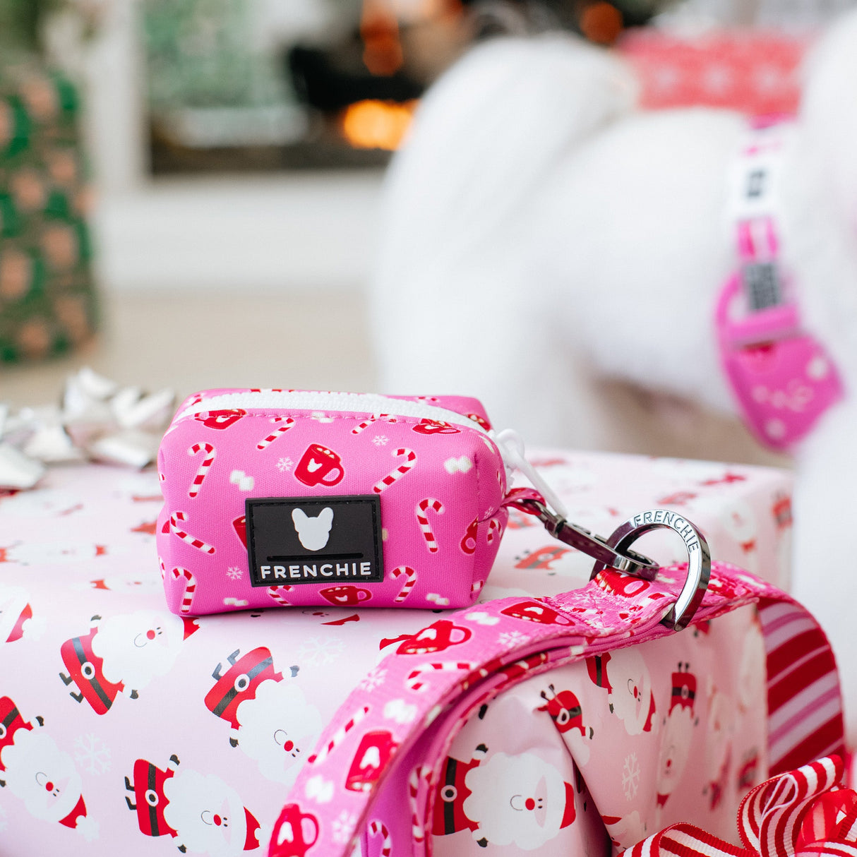 Frenchie Poo Bag Holder - Hot Cocoa (Pink) from Frenchie Bulldog