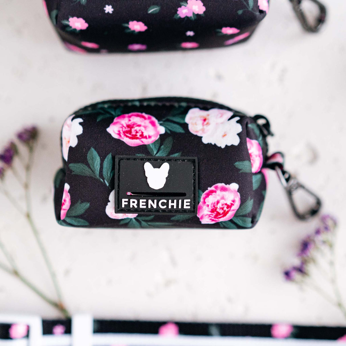 Frenchie Poo Bag Holder - Moody Floral from Frenchie Bulldog