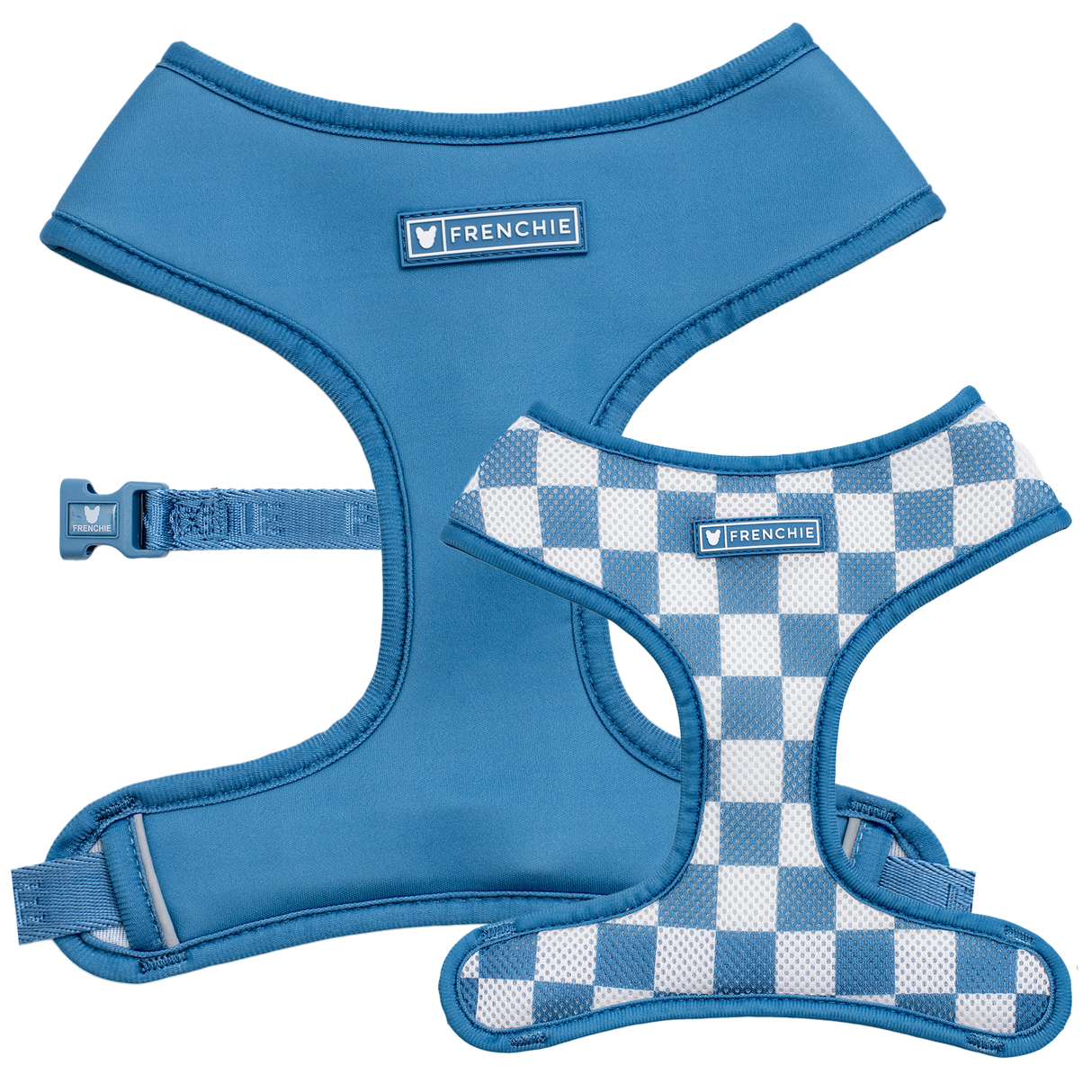 Frenchie Duo Reversible Harness - Blue Steel from Frenchie Bulldog