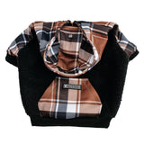 Frenchie Dog Hoodie - Cocoa Plaid from Frenchie Bulldog