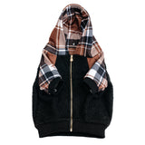 Frenchie Dog Hoodie - Cocoa Plaid from Frenchie Bulldog