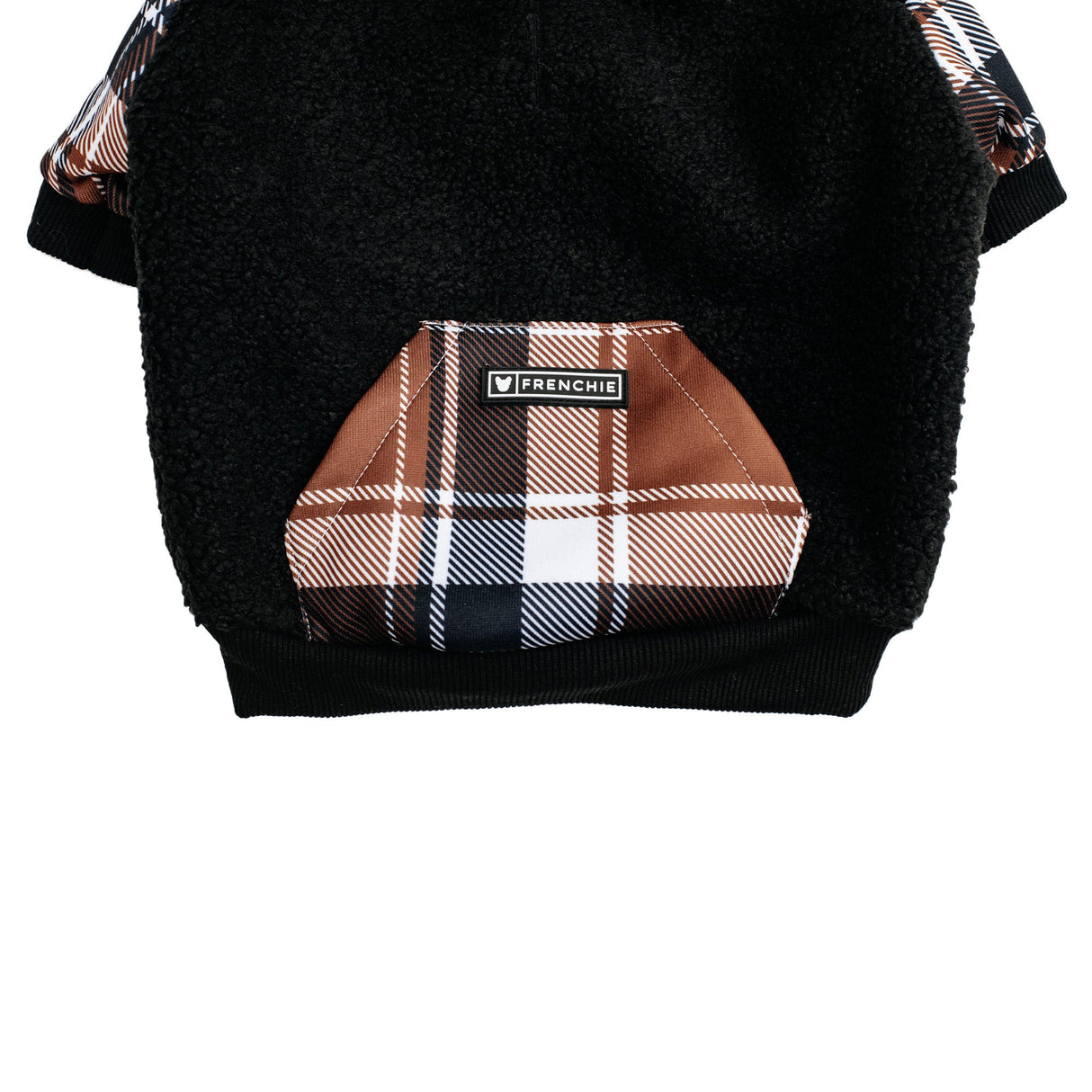 Frenchie Dog Hoodie - Cocoa Plaid from Frenchie Bulldog