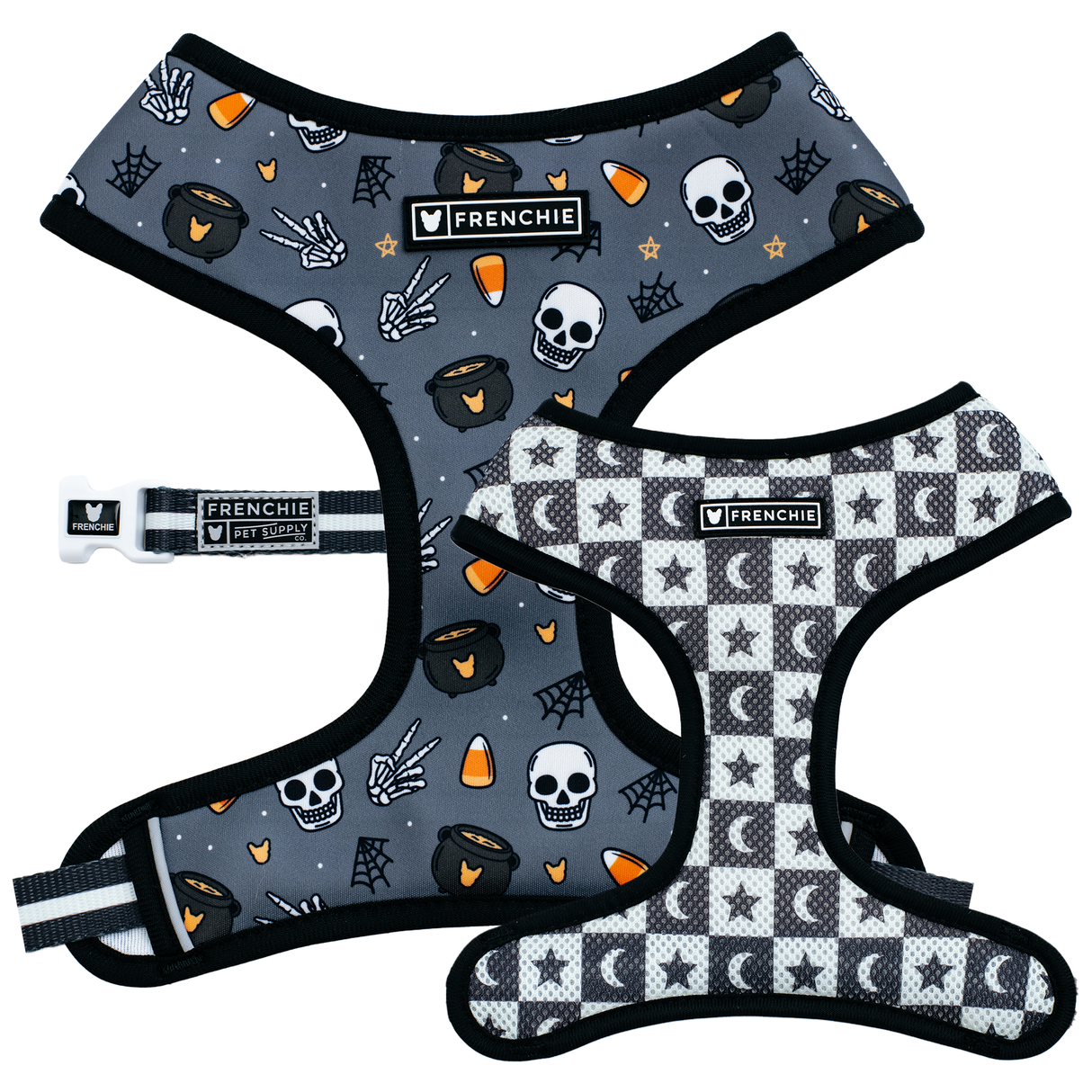 Frenchie Duo Reversible Harness - Black Magic from Frenchie Bulldog