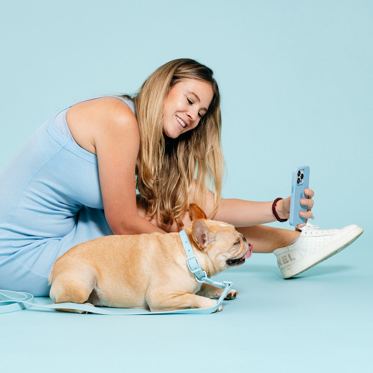 Frenchie Waterproof Collar - Ocean Blue from Frenchie Bulldog