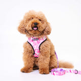 Frenchie Duo Reversible Harness - Pink Tie Dye from Frenchie Bulldog