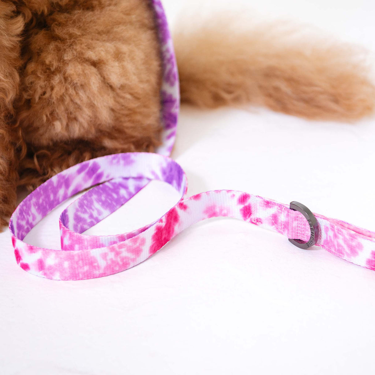 Frenchie Comfort Leash - Pink Tie Dye from Frenchie Bulldog