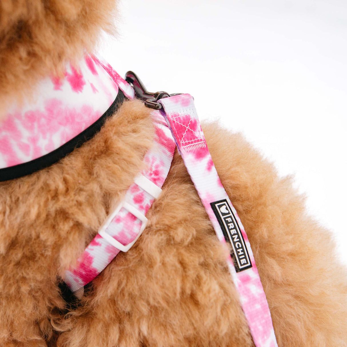 Frenchie Comfort Leash - Pink Tie Dye from Frenchie Bulldog