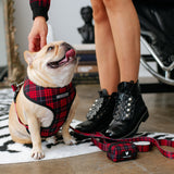 Frenchie Poo Bag Holder - Red Tartan from Frenchie Bulldog