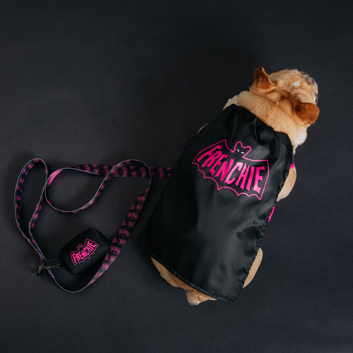 Frenchie Poo Bag Holder - Super Pig (Pink) from Frenchie Bulldog