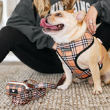 Frenchie Poo Bag Holder - Tan Tartan from Frenchie Bulldog
