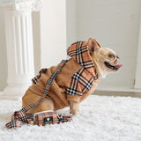Frenchie Dog Hoodie - Tan Tartan from Frenchie Bulldog