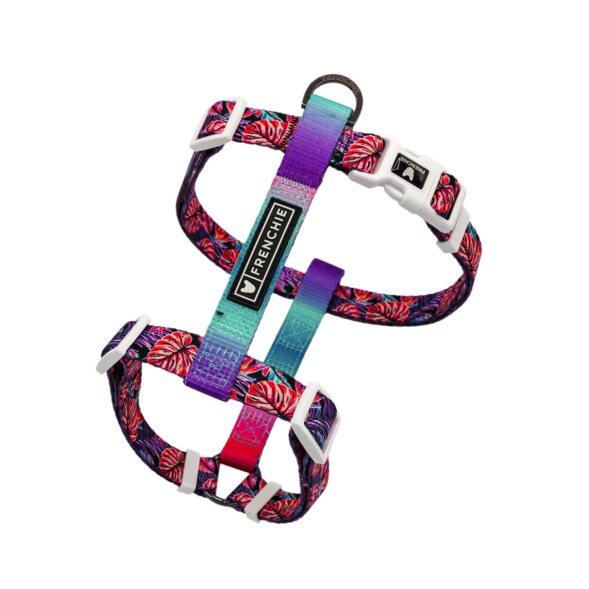 Frenchie Strap Harness - Tropical Palms from Frenchie Bulldog