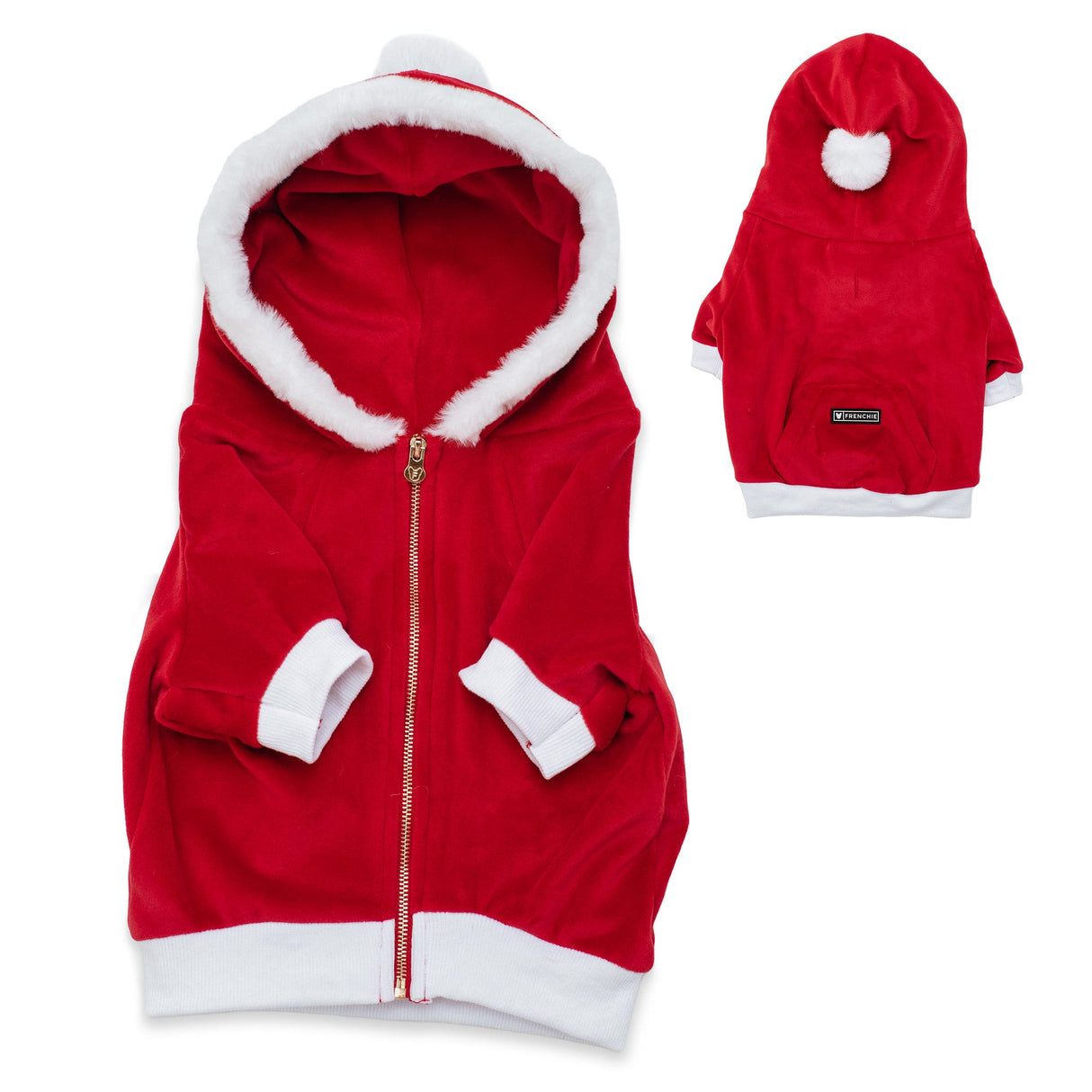 Frenchie Dog Hoodie - Red Santa from Frenchie Bulldog