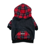 Frenchie Dog Hoodie - Red Tartan from Frenchie Bulldog