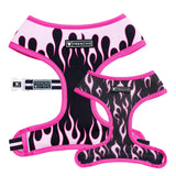 Frenchie Duo Reversible Harness - Flames (Pink) from Frenchie Bulldog