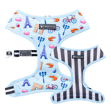 Frenchie Duo Reversible Harness - Frenchie in Paris from Frenchie Bulldog