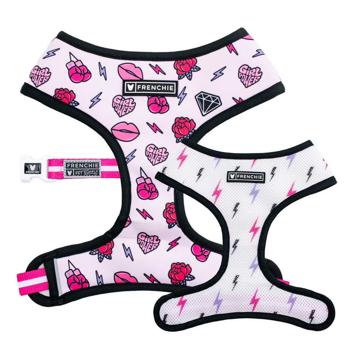 Frenchie Duo Reversible Harness - Girl Power from Frenchie Bulldog