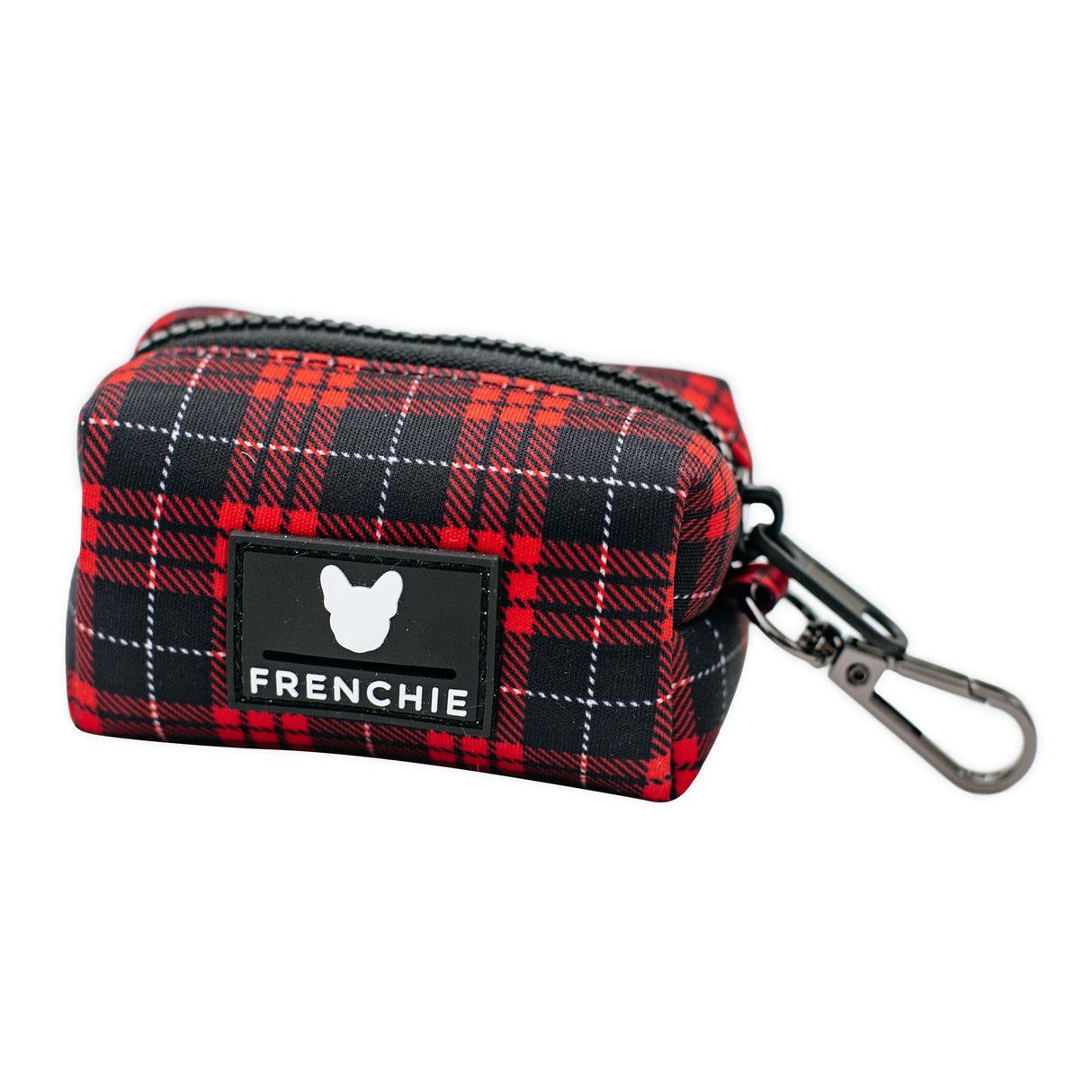 Frenchie Poo Bag Holder - Red Tartan from Frenchie Bulldog