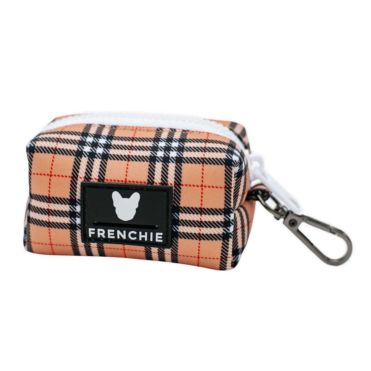 Frenchie Poo Bag Holder - Tan Tartan from Frenchie Bulldog