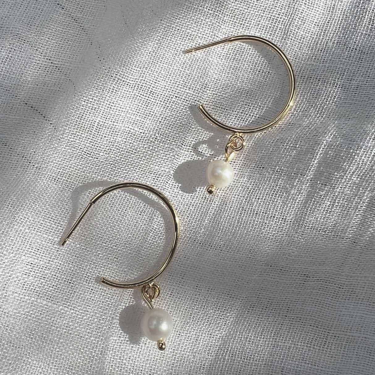 Freshwater Pearl Hoop Earrings from SLATE + SALT