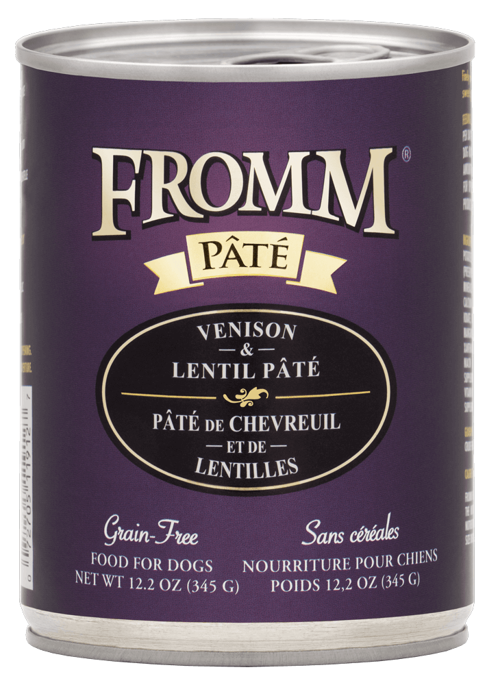 Fromm All Life Stages Grain-Free Venison & Lentil Pate Wet Dog Can (12.2oz) from The Family Pet