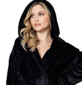 Hooded Plush Bathrobes for Women From Lotus Linen