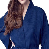 Knee-Length Waffle Kimono Robe for Women From Lotus Linen