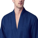 Waffle Kimono Spa Bathrobe for Men -  Absorbent, Lightweight From Lotus Linen