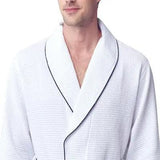 Premium Waffle Piping Robe for Men From Lotus Linen