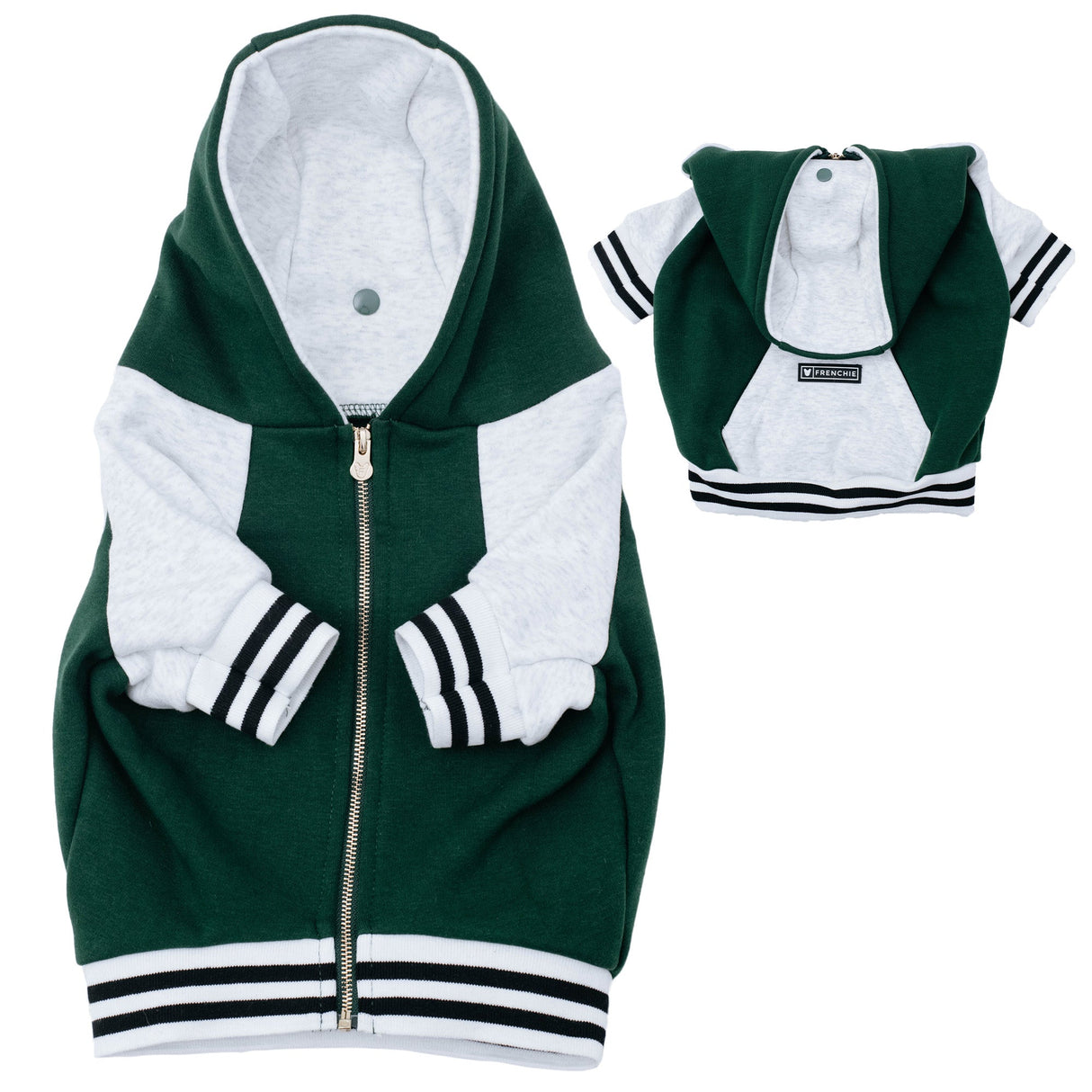 Frenchie Dog Hoodie - Emerald City Varsity from Frenchie Bulldog