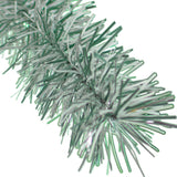 Frosty White, Green, and Silver Tinsel Garland from Lee Display