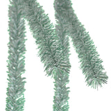 Frosty White, Green, and Silver Tinsel Garland from Lee Display