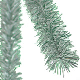 Frosty White, Green, and Silver Tinsel Garland from Lee Display