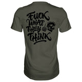 Fuck What They Think Skull Men's T-Shirt From Combat Iron Apparel