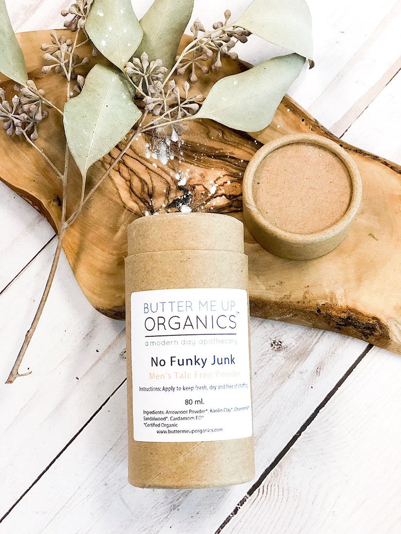 No Funky Junk / Men's Talc Free Powder from Butter Me Up Organics