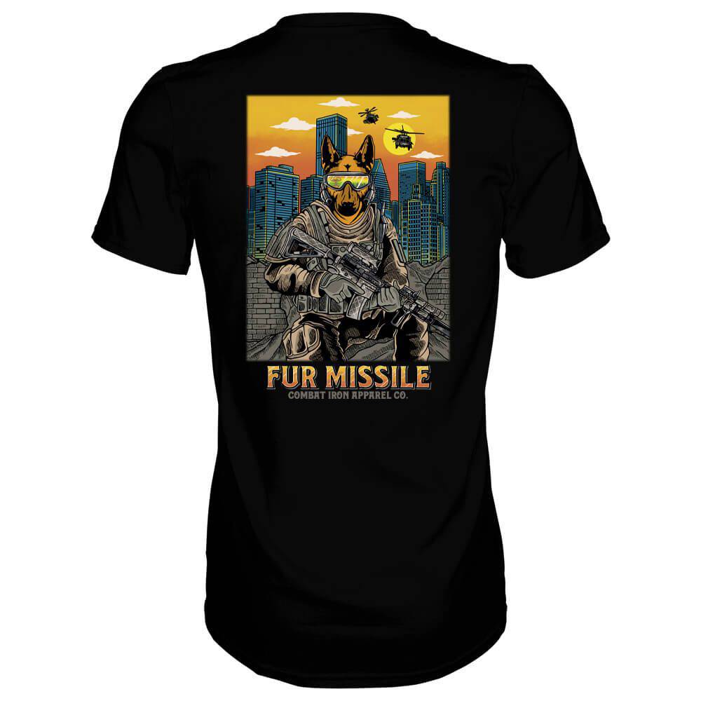Fur Missile K9 Men's T-Shirt From Combat Iron Apparel