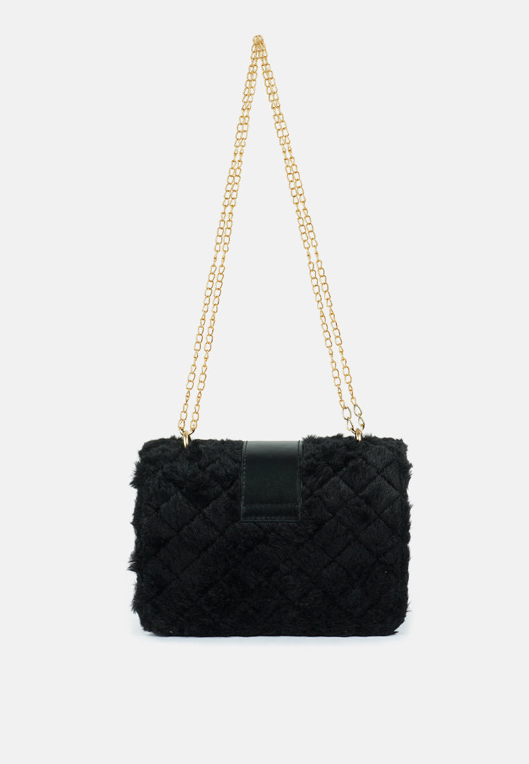 Furry Mini Sling Bag from London Rag International
