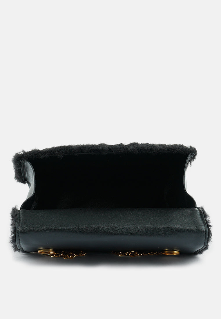 Furry Mini Sling Bag from London Rag International