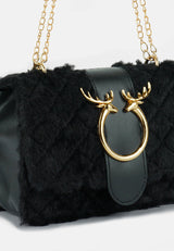 Furry Mini Sling Bag from London Rag International