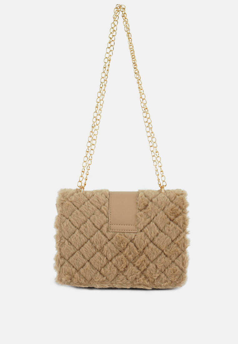 Furry Mini Sling Bag from London Rag International