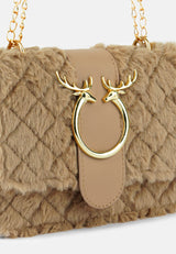 Furry Mini Sling Bag from London Rag International
