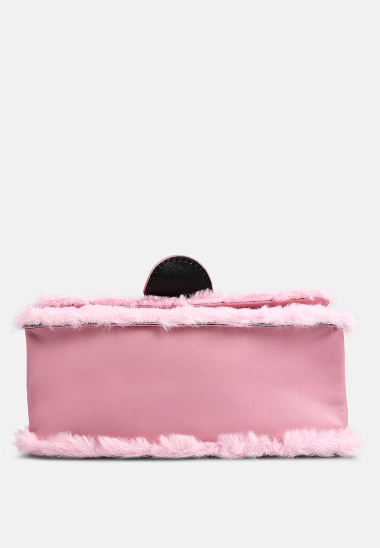 Furry Mini Sling Bag from London Rag International